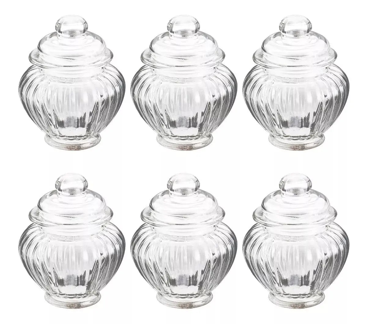 Set 6 Brocalito Vidrio Envase Mandarina Regalo Dulcero 300ml - Vittori - empaque