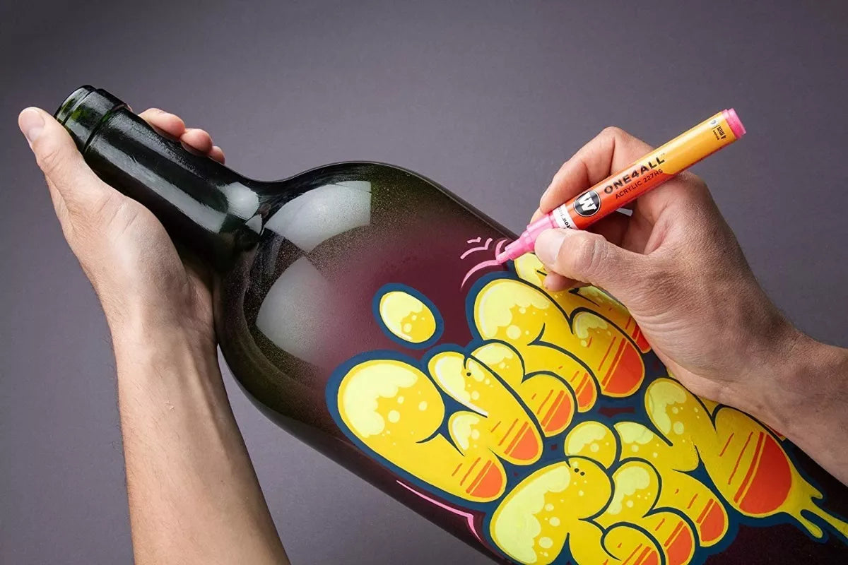 Set 6 Marcadores Molotow 2mm ONE4ALL Recargables Acrílico