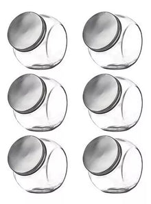 6 Frascos Vidrio Especieros Almacenamiento Brocalito 470ml
