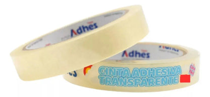 10 Piezas Cinta Adhesiva 24mmx65m Adhes Transparente - ADHES
