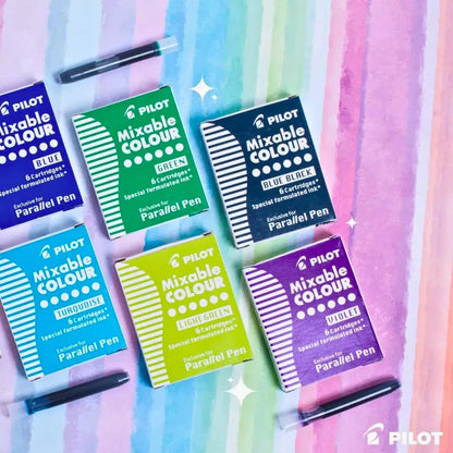 12 Cartuchos Tinta Pilot Recarga Parallel Pen Multi Color - Marchante MX