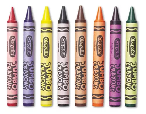 8 Crayones Jumbo Crayola Redondos Escolares Dibujo Colorear