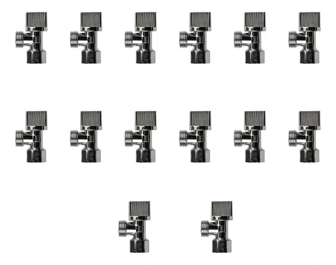 14 Pzas Valvula Angular Paso 1/2''h X 1/2''m Volante Plano - CNX