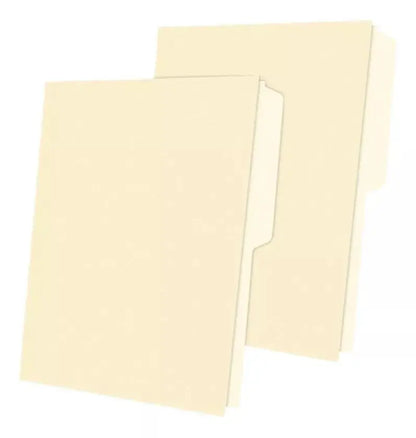 100 Folder Tamaño Carta Mapasa Color Crema 170g Oficina - Marchante MX