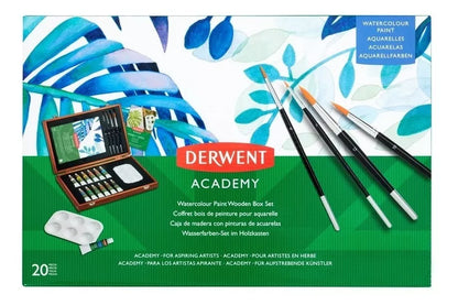 Caja de Madera Pintura Acuarela Derwent Academy 12ml Set 12 Piezas - Marchante MX