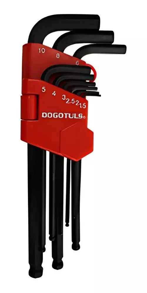 Juego 9 Llaves Allen Hexagonales Dogotuls 1,5mm A 10mm - Dogotuls - vista lateral