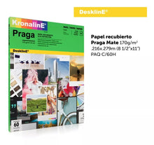 60 Hojas Papel Recubierto Arte Praga Mate Kronaline Art573
