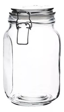 Frasco Hermetico Vidrio Contenedor Con Tapa Clip Brocal 2 Lt