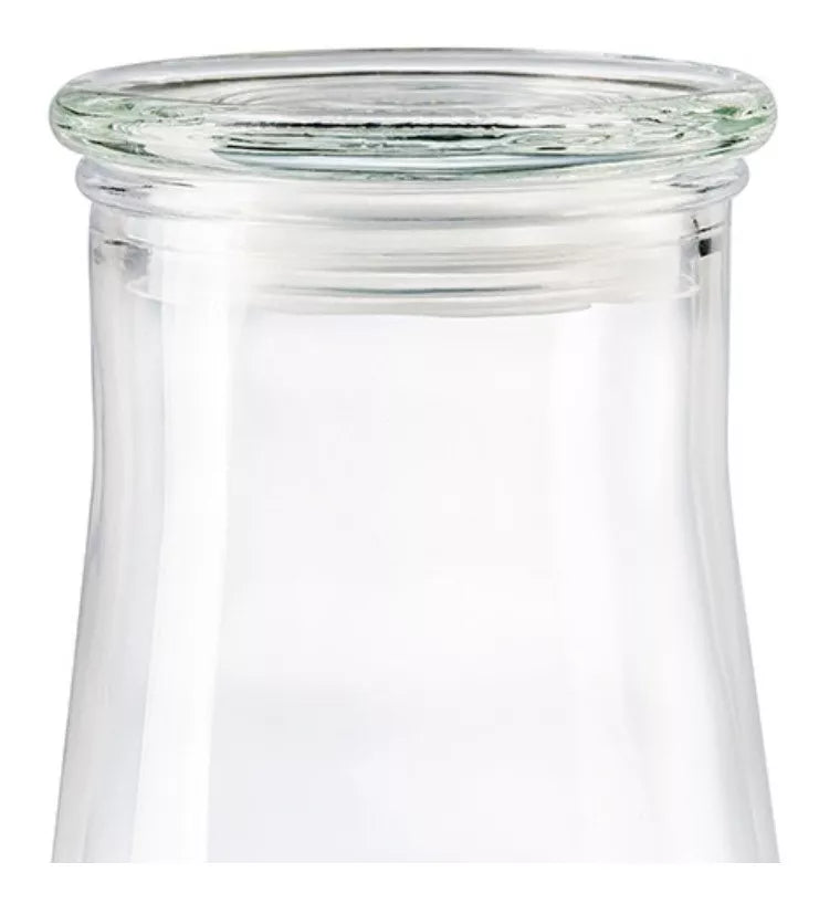 Envase Brocal Tapa Contenedor Frasco Vidrio Cristal 900ml