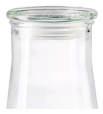 Envase Brocal Tapa Contenedor Frasco Vidrio Cristal 900ml