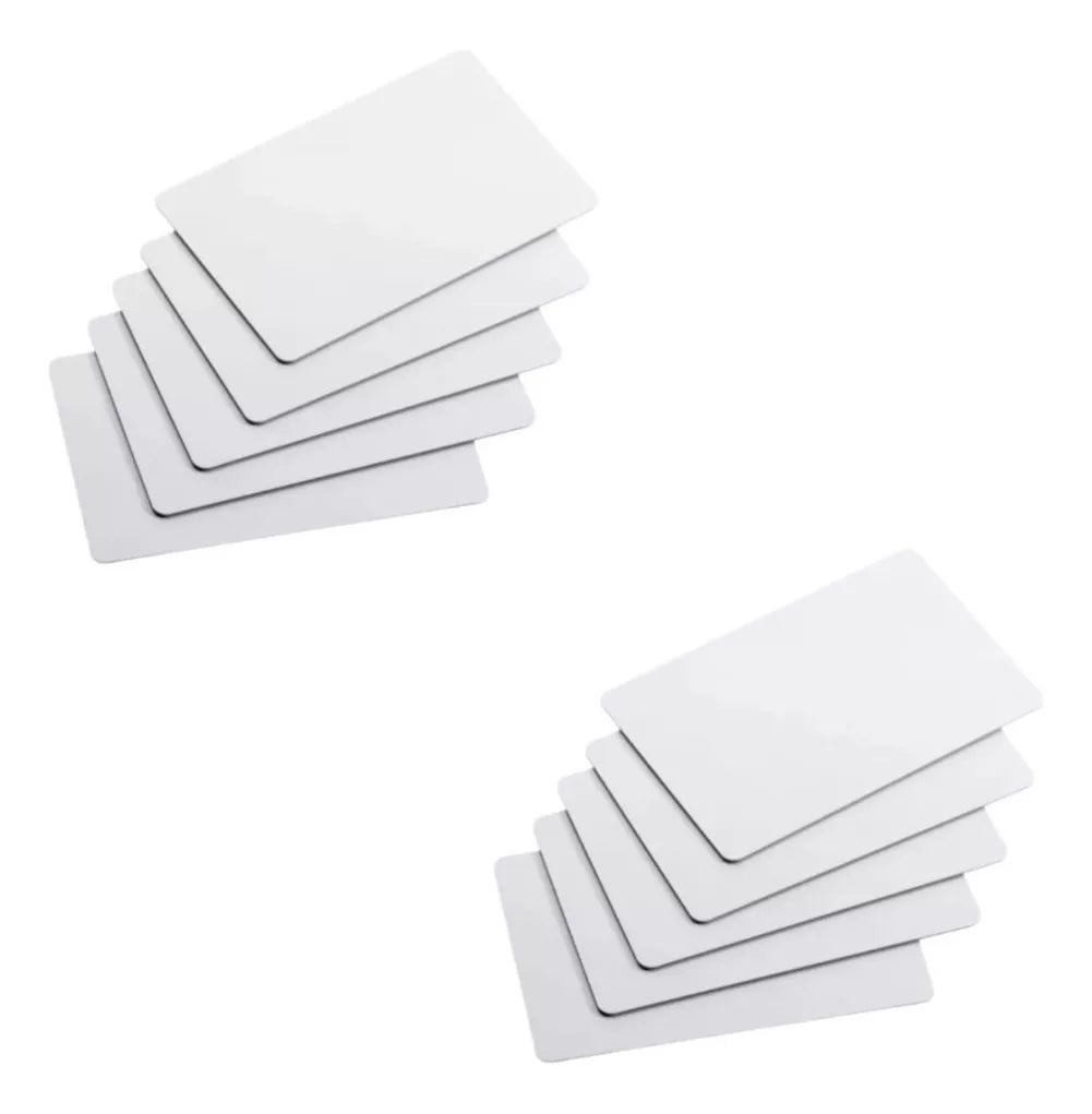 20 Pzas Tarjeta Pvc Blanca Para Sublimar Color Make 5 X 9 Cm