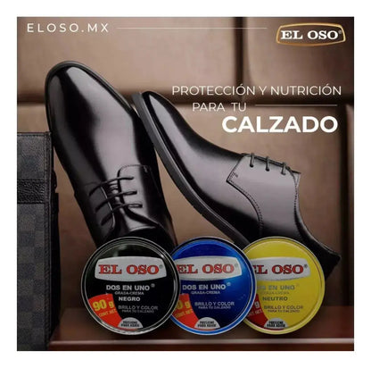 Grasa Crema Zapatos Piel El Oso Dos En Uno Neutro 90 G - El oso