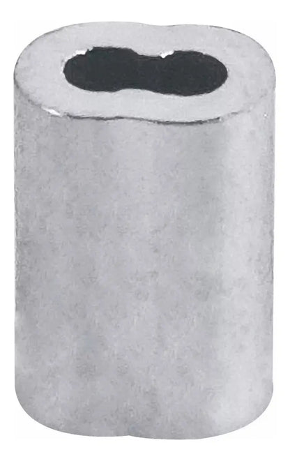 100 Pzs Casquillo Aluminio Doble 1/8 Dogotuls Cable Acero - Dogotuls - empaque