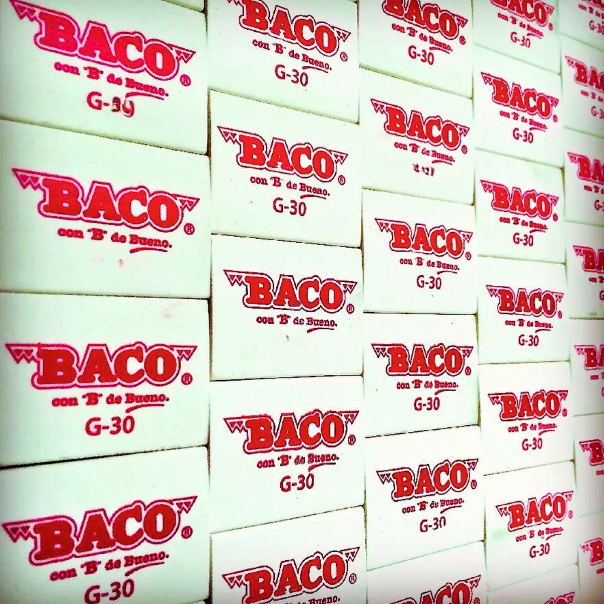 60 Gomas Blanca Plástica Baco Borrador Escolar Lápiz G60