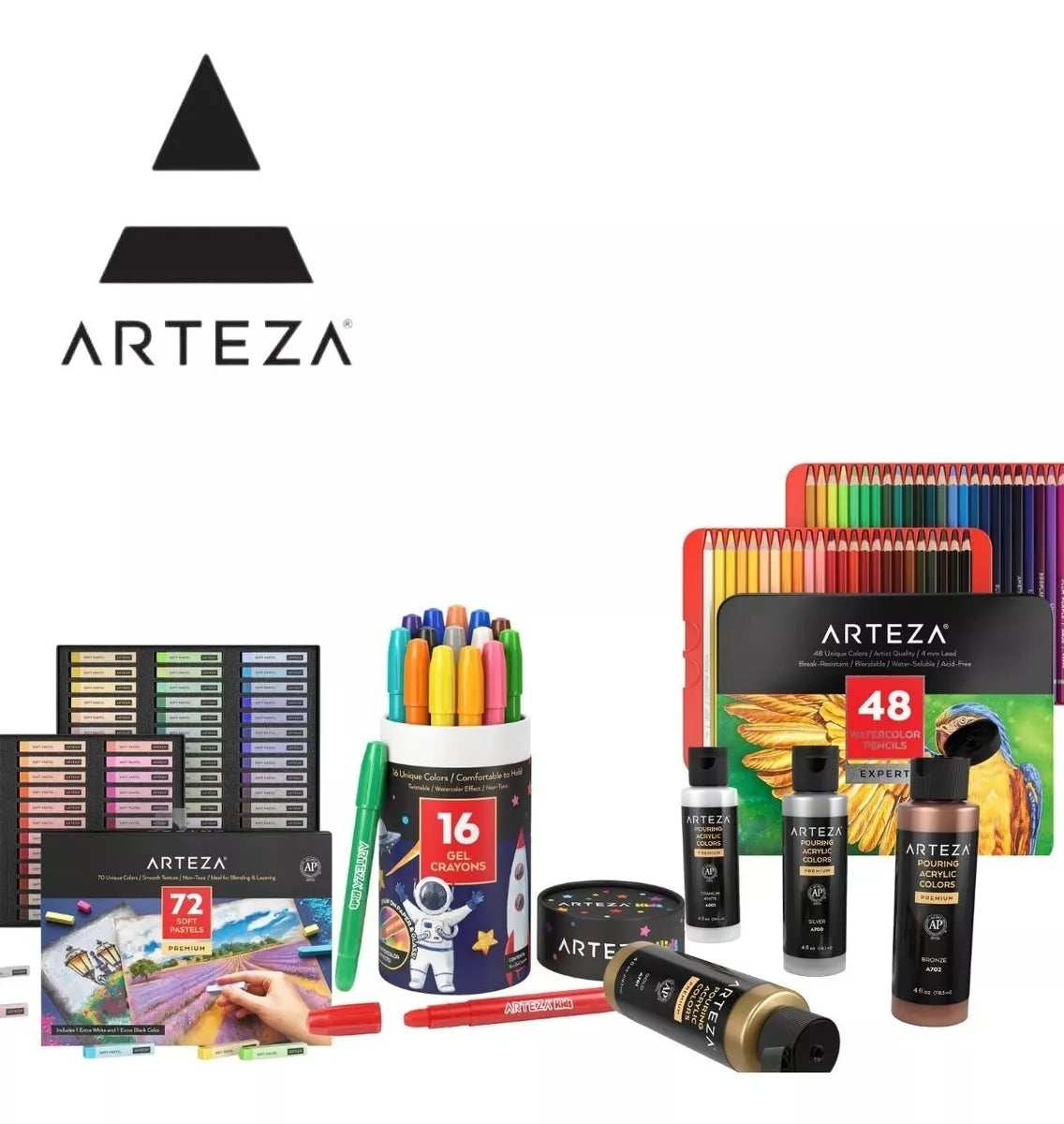 Set 12 Marcador Aceite Permanente Blanco Titanio Arteza