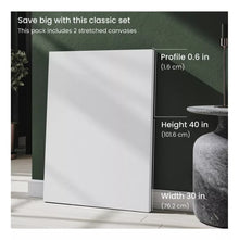 Paquete 2 Lienzos Clasicos Algodon 30 X 40 Pulgadas Arteza