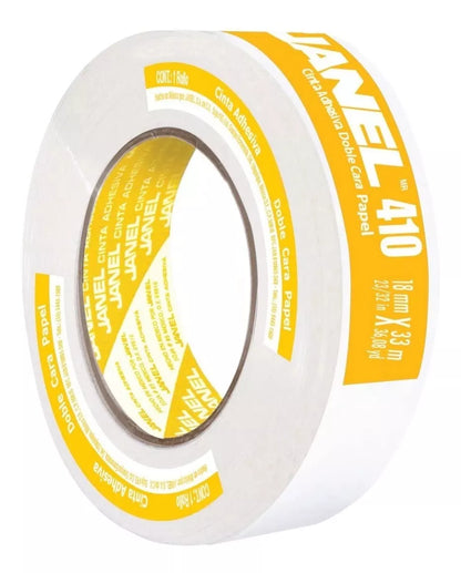 Cinta Doble Cara Janel Adhesiva 410 Papel 18mmx33m - Marchante MX