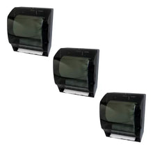 Set 3 Despachador Toalla Rollo Oval Uso Rudo Color Negro