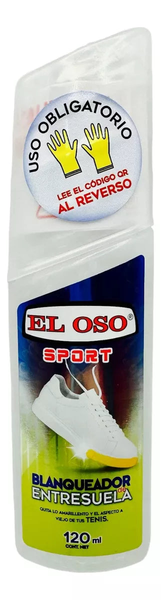 Blanqueador Limpiador Suelas Tenis Calzado El Oso 120ml