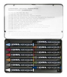 Crayones Acuarelables Lyra Aquacolor Cera Set 12 Piezas