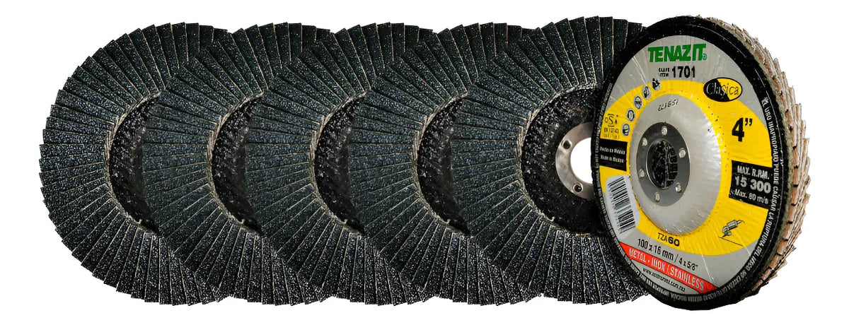 5pz Disco Laminado Esmerilado Tenazit 1701 G60 100x15.9mm