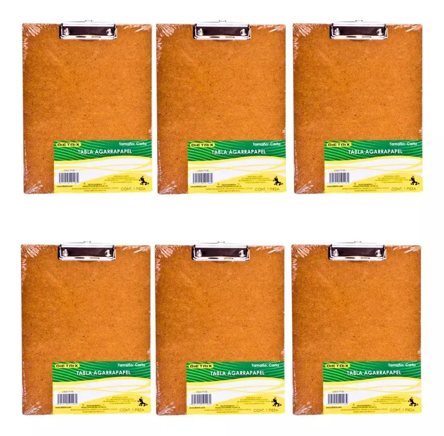 6 Tablas Agarra Papel Dietrix 9148 Tamaño Carta Madera - Marchante MX