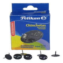 Chinchetas Tachuelas Metálicas Pelikan 100 Piezas Elegir Color - MarchanteMX