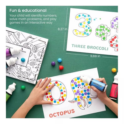 Marcador Puntos Niños 75 Ml + Libro Alfanumerico Arteza