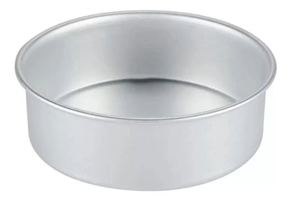 Molde Pastel 24cm Aluminio Hornear Pan Redondo Alpro - Alpro - vista lateral