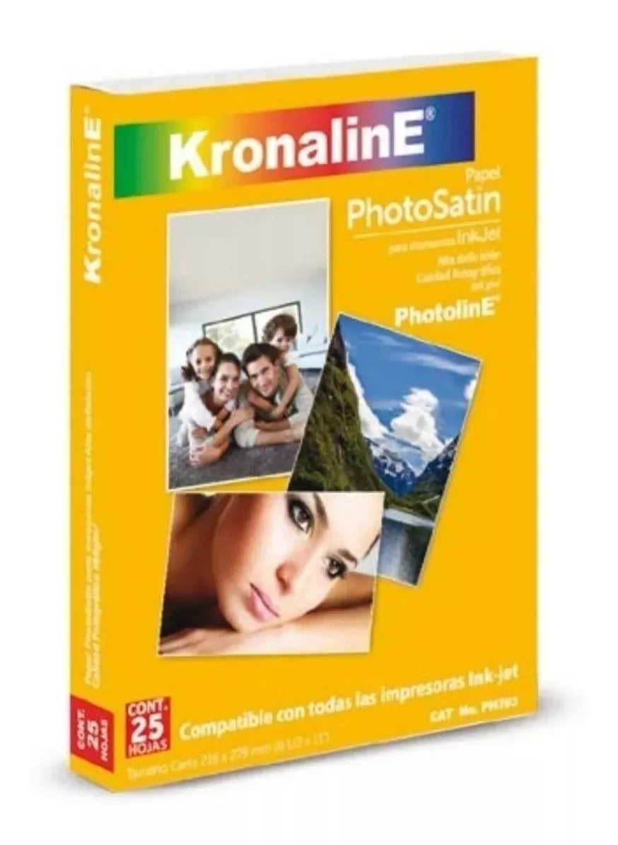 2 Pack Papel Photosatin Inkjet Kronaline Ph393 Foto Satín 25