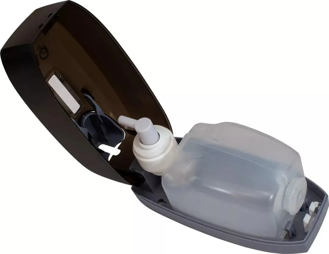 Dispensador De Jabón Espuma 750ml Oval Jabonera Rellenable Color Negro - Oval - vista lateral