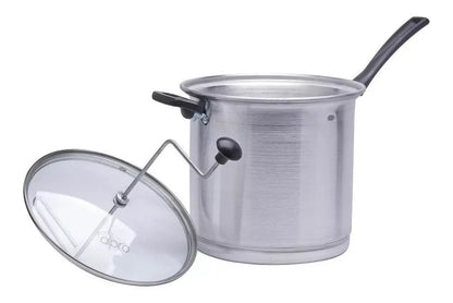 Olla Palomera Aluminio 20 Cm Alpro Tapa Cristal