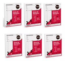 6 Block Nota Remisión 1/4 Rayter 45 Hojas C/u Original 56g