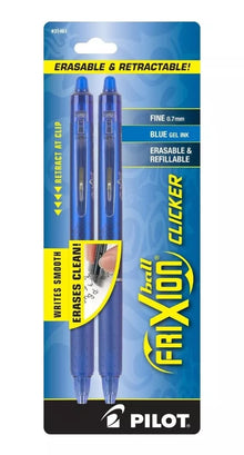 2 Plumas Pilot Frixion Clicker Retractil Tinta Borrable Gel
