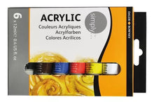 Pintura Acrílica Tubo Daler Rowney Simply 12ml Set 6 Colores