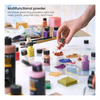 Set 60 Botes Mica Polvo 5g Colores Arteza Multiuso