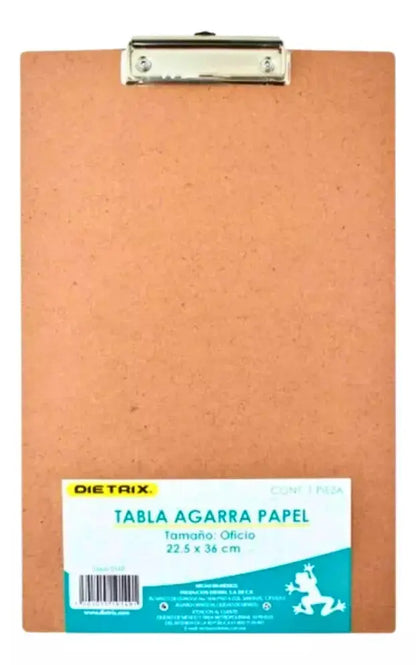 6 Tablas Agarra Papel Dietrix 9149 Tamaño Oficio Madera - Dietrix