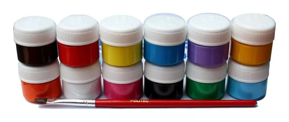 Set Pintura Acrilica Politec 12 Clasicos + 12 Especiales - Marchante MX