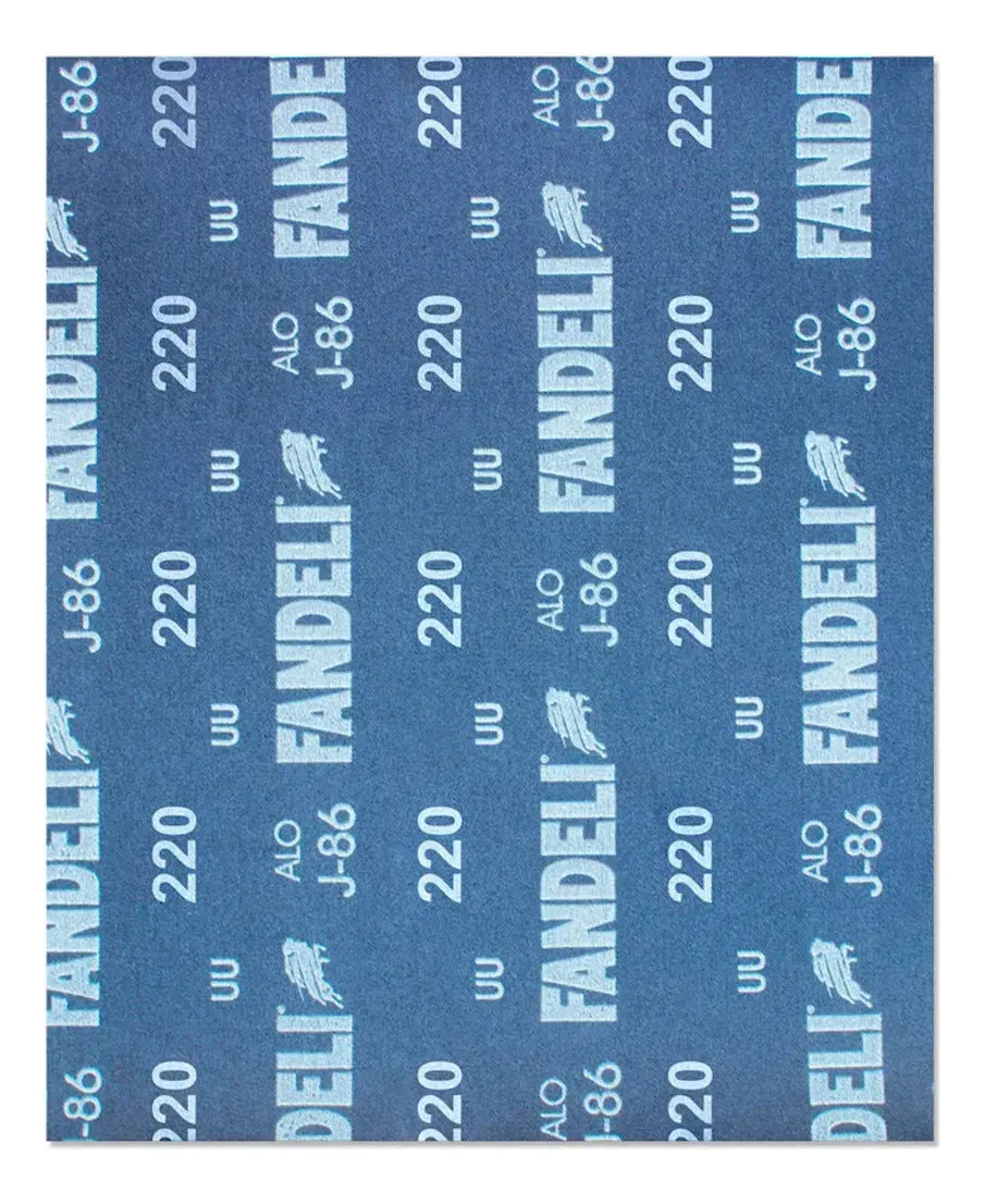 50 piezas Lija para Madera y Metal J-86 Fandeli Grano 220 9" x 11" - Marchante MX