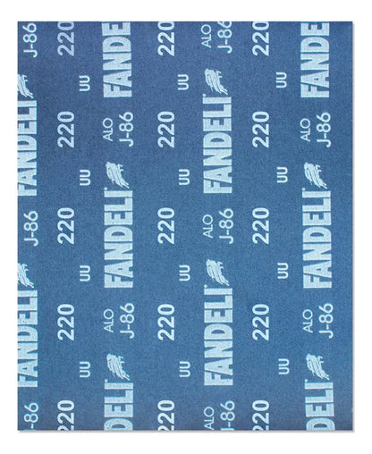 50 piezas Lija para Madera y Metal J-86 Fandeli Grano 220 9" x 11" - Marchante MX