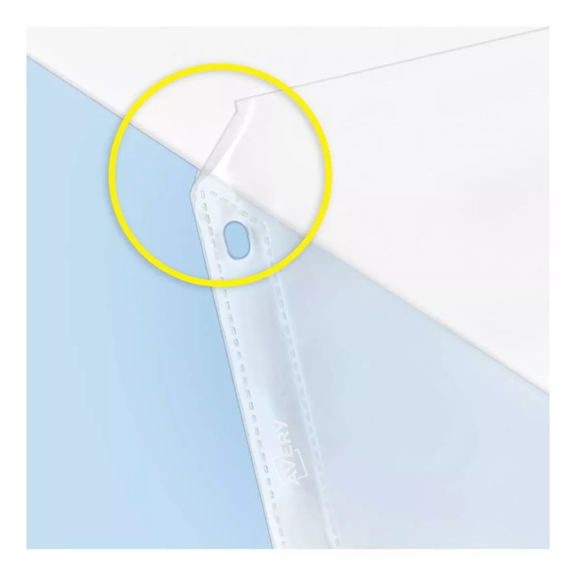 50 Protectores Hojas Grueso Cristalino Avery Tamaño Carta