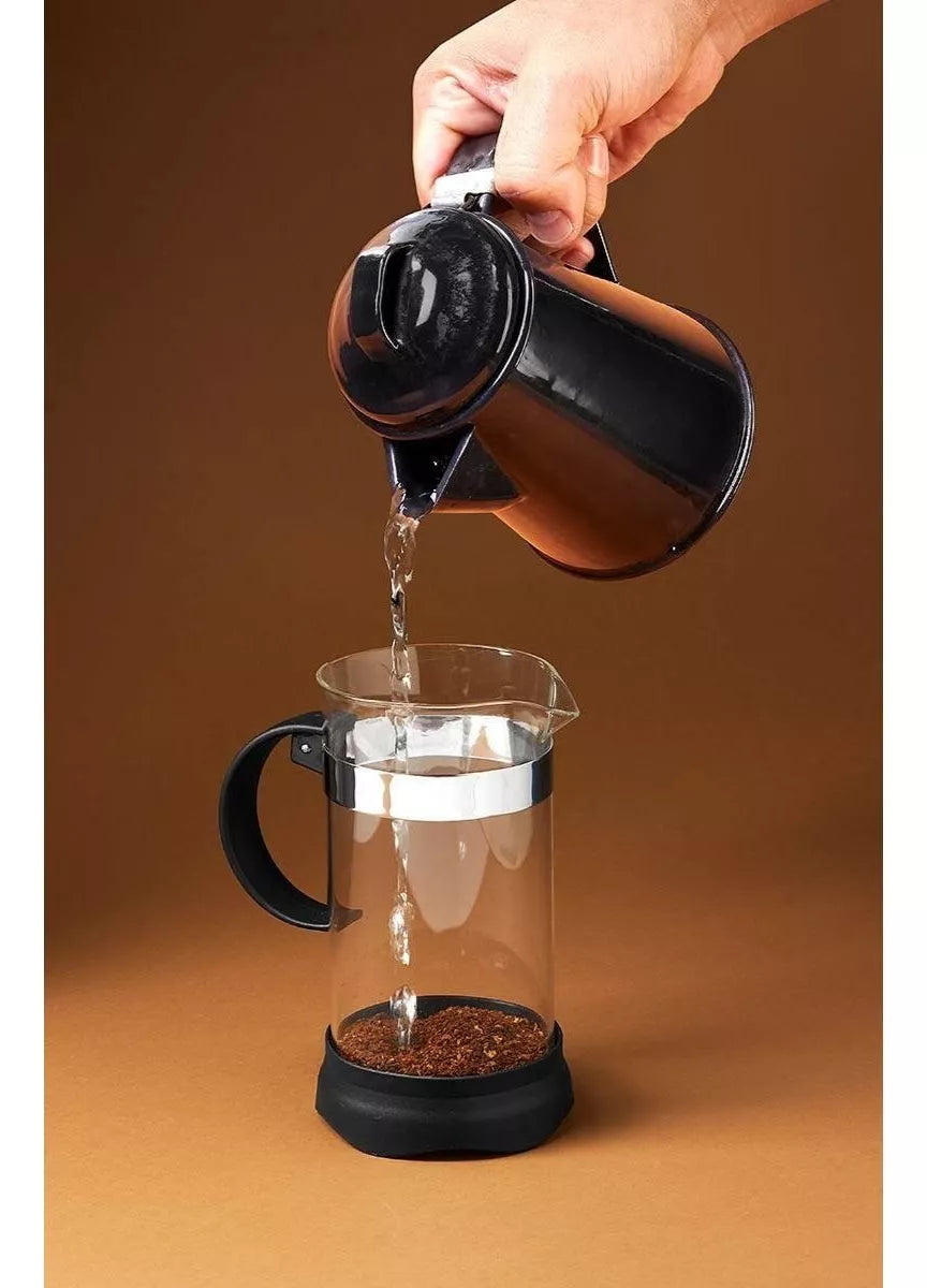 6 Pzs Cafetera Prensa Francesa 350ml Vidrio Embolo Cafe Te