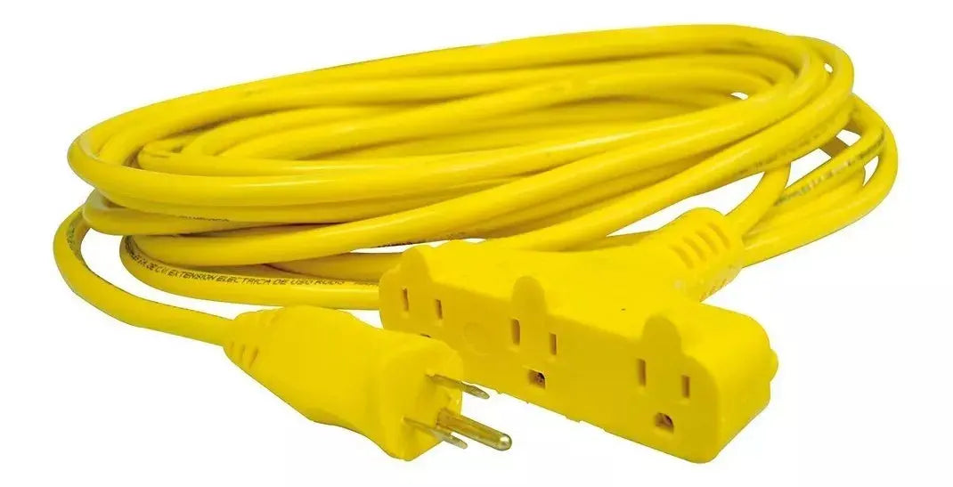 Extensión Eléctrica Triple Abanico Uso Rudo 8m Surtek - Lock