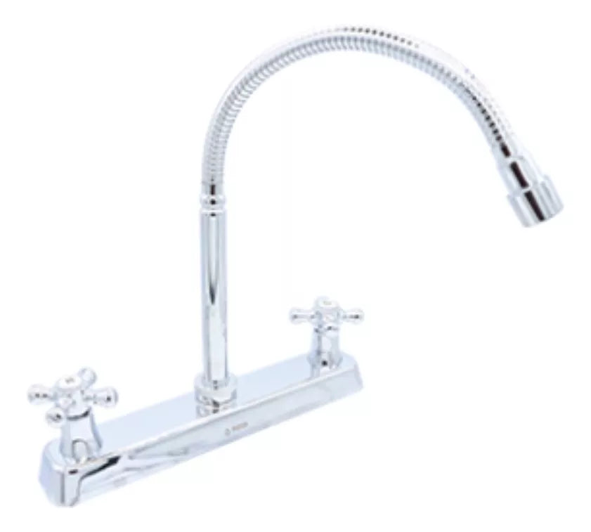 Mezcladora Flexible Fregadero Meer 1/4'' Vuelta Acero Inox