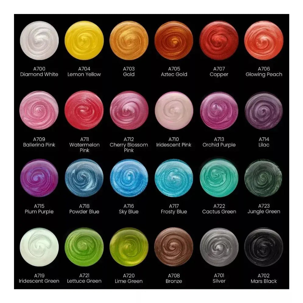 24 Pinturas De Acuarela Metalicas Arteza - Coveme - detalle