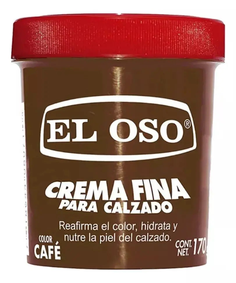 Crema Calzado El Oso Fina Color Café 170g Limpieza Zapatos - El oso - detalle