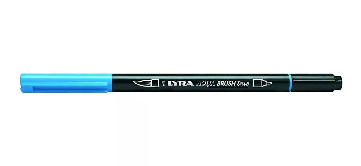 Marcadores Rotulador Plumón Doble Punta Lyra Aqua Brush 12 Piezas - lyra - vista lateral