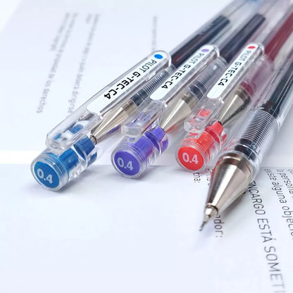 Set 5 Plumas Boligrafos Gel Pilot G Tec C4 Punto 0.4mm Colores Surtidos