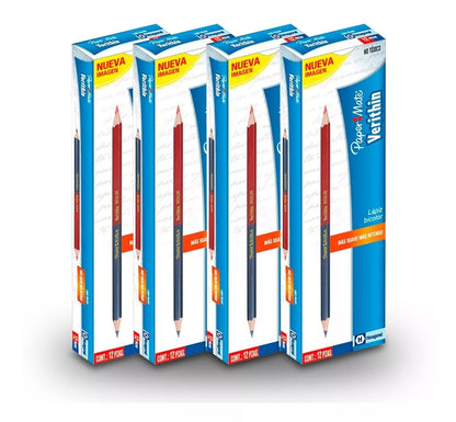 Kit Bicolor Rojo/Azul Paper Mate Verithin 72 Piezas