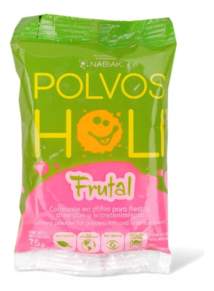 Polvos Holi Original Frutal 75gr Fiestas Paquete De 20